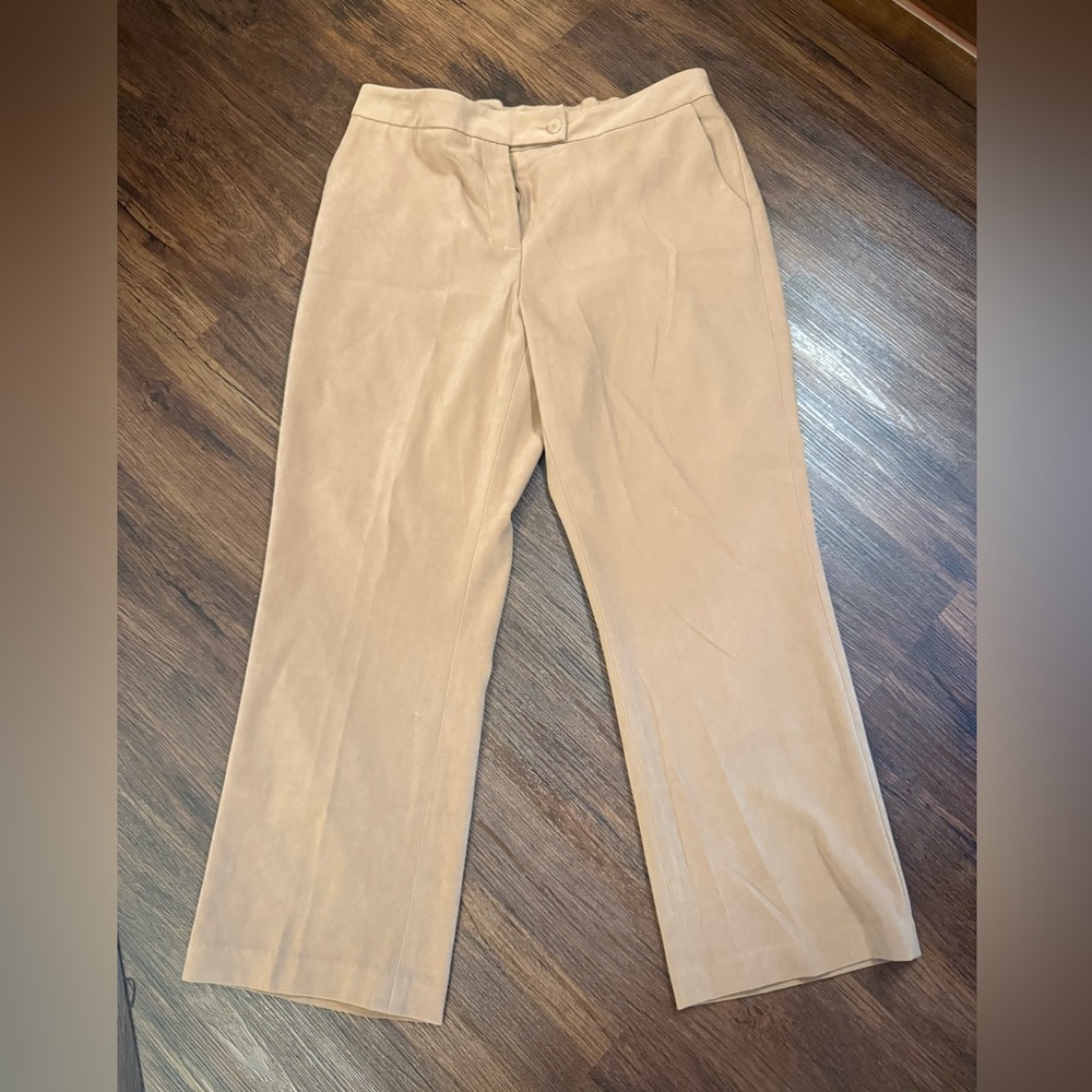 Coldwater Creek Natural Fit Pants 16P khaki 6% Spandex